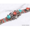 Bracelet tibétain traditionnel métal résine Bracelets tibétains bouddhistes BTT4