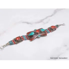 Bijou tibétain bracelet avec pierres fantaisie - Bracelets tibétains bouddhistes
