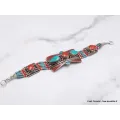 Bijou tibétain bracelet avec pierres fantaisie - Bracelets tibétains bouddhistes