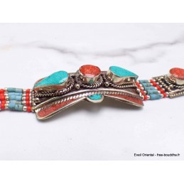 Bijou tibétain bracelet avec pierres fantaisie Bracelets tibétains bouddhistes BTT12