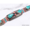 Bijou népalais bracelet métal résine Bracelets tibétains bouddhistes BTT14-a