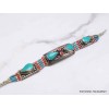 Bijou népalais bracelet métal résine Bracelets tibétains bouddhistes BTT14-a