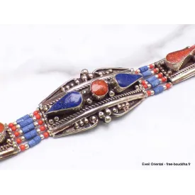 Authentique bracelet tibétain imitation pierres