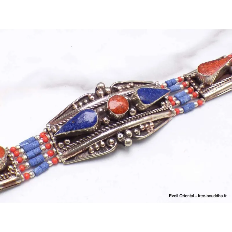 Authentique bracelet tibétain imitation pierres - Bracelets tibétains bouddhistes