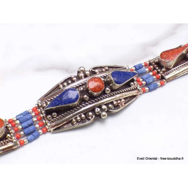 Authentique bracelet tibétain imitation pierres - Bracelets tibétains bouddhistes