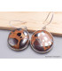 Boucles d'oreilles rondes en Bauxite Bijoux en Bauxite AW93