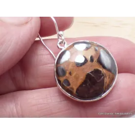 Boucles d'oreilles rondes en Bauxite - Bijoux en Bauxite