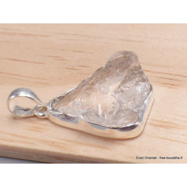Quartz Lémurien pendentif asymétrique serti clos Pendentifs pierres naturelles CWA57.8