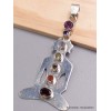 Pendentif Bouddha en argent 7 chakras (défaut) Pendentifs tibétains bouddhistes CWA129