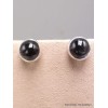 Clous d'oreilles Black Star Diopside ronde ou ovale Boucles d'oreilles en pierres AW99