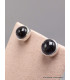 Clous d'oreilles Black Star Diopside ronde ou ovale Boucles d'oreilles en pierres AW99