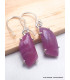 Boucles d'oreilles Saphir rose non traité forme libre Bijoux en Saphir Rose AW104.3