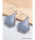 Boucles d'oreilles Angelite bleue anhydrite losange Bijoux en Angélite AW96.2