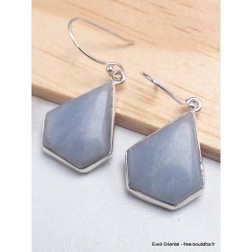 Boucles d'oreilles Angelite bleue anhydrite losange Bijoux en Angélite AW96.2