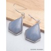 Boucles d'oreilles Angelite bleue anhydrite losange Bijoux en Angélite AW96.2