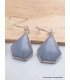 Boucles d'oreilles Angelite bleue anhydrite losange Bijoux en Angélite AW96.2