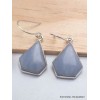 Boucles d'oreilles Angelite bleue anhydrite losange Bijoux en Angélite AW96.2