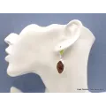 Boucles d'oreilles Astrophyllite brute forme marquise - Boucles d'oreilles en pierres naturelles