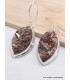 Boucles d'oreilles Astrophyllite brute forme marquise Bijoux en Astrophyllite AW87.2