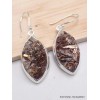 Boucles d'oreilles Astrophyllite brute forme marquise Bijoux en Astrophyllite AW87.2