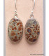 Boucles d'oreilles pendantes Jaspe Astéroïde Bijoux en Jaspe AW97