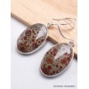 Boucles d'oreilles pendantes Jaspe Astéroïde Bijoux en Jaspe AW97