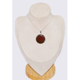 Gros Pendentif rond en Agate Seam Bijoux en Agate Seam du Maroc CWA86.5