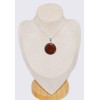 Gros Pendentif rond en Agate Seam Bijoux en Agate Seam du Maroc CWA86.5