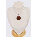 Gros Pendentif rond en Agate Seam Bijoux en Agate Seam du Maroc CWA86.5