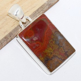 Pendentif rectangulaire en Agate Seam Bijoux en Agate Seam du Maroc CWA86.6