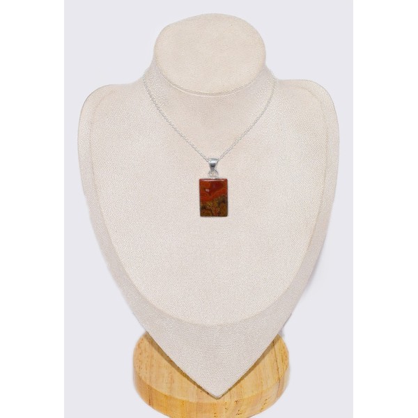 Pendentif rectangulaire en Agate Seam Bijoux en Agate Seam du Maroc CWA86.6