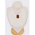 Pendentif rectangulaire en Agate Seam Bijoux en Agate Seam du Maroc CWA86.6