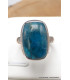 Bague Apatite bleue rectangulaire taille 54 Bijoux en Apatite bleue AW110.4