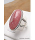 Bague en Rhodochrosite ovale 2 anneaux taille 54/55 Bagues pierres naturelles AW106.4