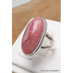 Bague en Rhodochrosite ovale 2 anneaux taille 54/55 Bagues pierres naturelles AW106.4