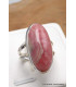 Bague en Rhodochrosite ovale 2 anneaux taille 54/55 Bagues pierres naturelles AW106.4