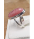 Bague en Rhodochrosite ovale 2 anneaux taille 54/55 Bagues pierres naturelles AW106.4