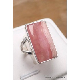 Bague en Rhodochrosite gel rectangulaire taille 52 Bagues pierres naturelles AW106.5