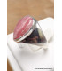 Chevalière en Rhodochrosite gel taille 59 Bagues pierres naturelles AW106.6