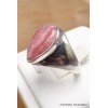 Chevalière en Rhodochrosite gel taille 59 Bagues pierres naturelles AW106.6