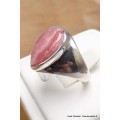Chevalière en Rhodochrosite gel taille 59 Bagues pierres naturelles AW106.6