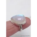 Bague Péristérite asymétrique taille 58 - Bijoux en Pierre de lune