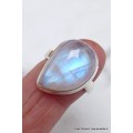 Bague Péristérite asymétrique taille 58 Bijoux en Pierre de lune CWA77.21
