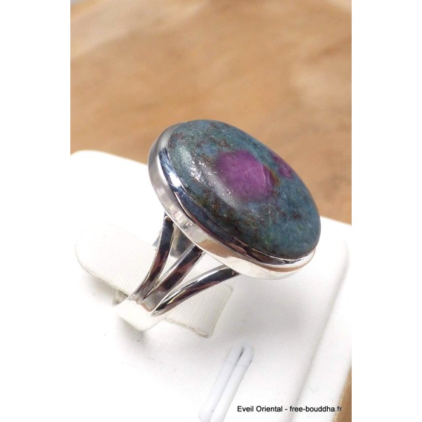 Bague en Rubis sur Cyanite ovale taille 59 Bijoux en Rubis sur Cyanite CWA118.5