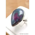 Bague en Rubis sur Cyanite forme goutte taille 57 - Bijoux en Rubis sur Cyanite
