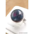 Bague ronde en Rubis sur Cyanite taille 59 - Bijoux en Rubis sur Cyanite