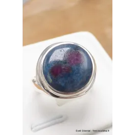 Bague asymétrique en Rubis sur Cyanite taille 56 - Bijoux en Rubis sur Cyanite