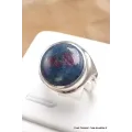 Bague asymétrique en Rubis sur Cyanite taille 56 - Bijoux en Rubis sur Cyanite