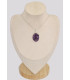 Pendentif oval Améthyste Etoilée Pendentifs pierres naturelles BK1