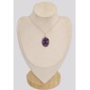 Pendentif oval Améthyste Etoilée Pendentifs pierres naturelles BK1